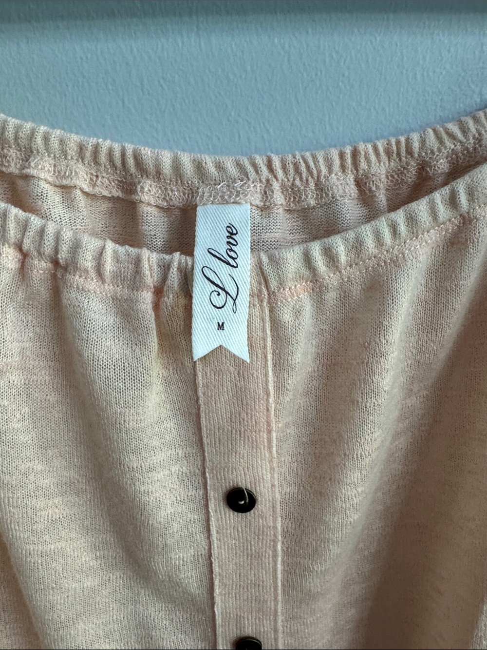 Love Peach Off-Shoulder Ruffle Button-Front Top - Picture 2 of 3